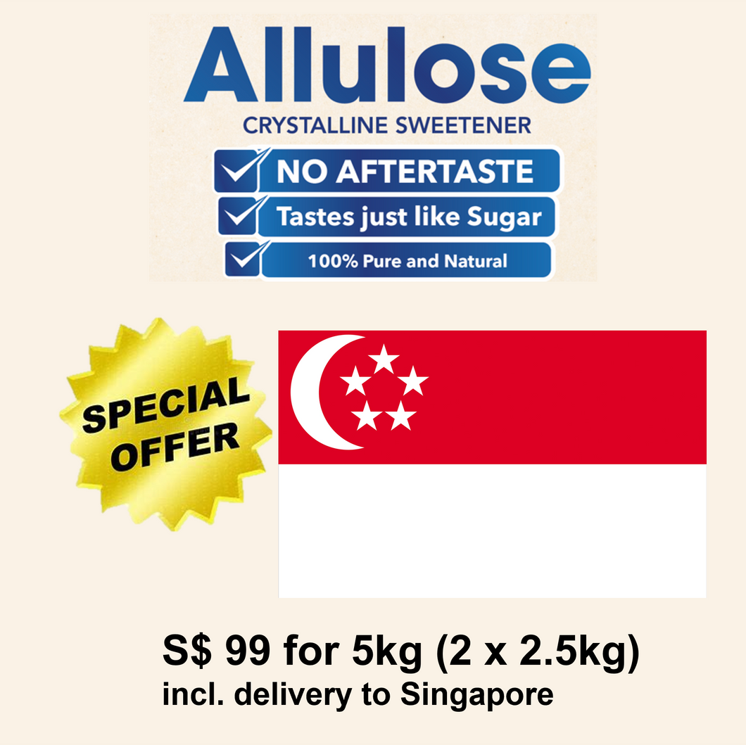 Premium Allulose Crystalline 5kg (2 x 2.5kg) Value Pack for SINGAPORE S$99 ** stock available **